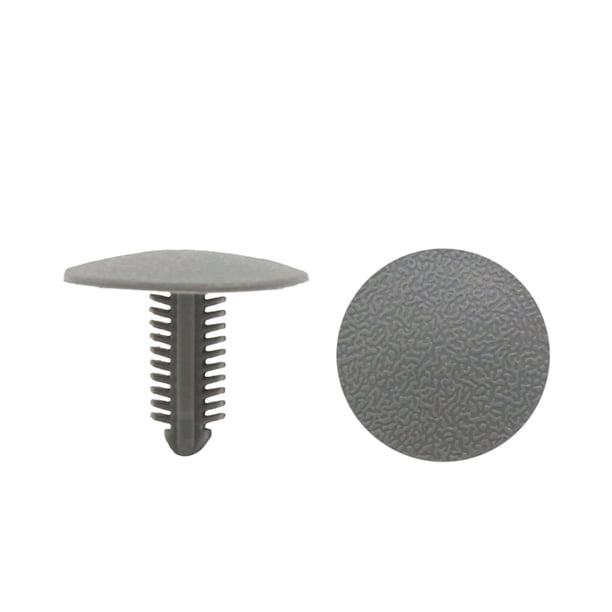 50Uds 7mmx24mmx17mm Grapas de Plástico Gris Vehículo Coche Panel Puerta Remaches Cabeza Redonda