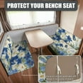 thumbnail image 2 of Boatee Bluebells Flower RV Dinette Cushion Covers Camper Accessories for Inside Bench Seat Cover Washable Sofa Covers for 2 Cushion Couch Comfortable Sofa Slip Covers for 2 Seat Cushion Couch Blue, 2 of 7