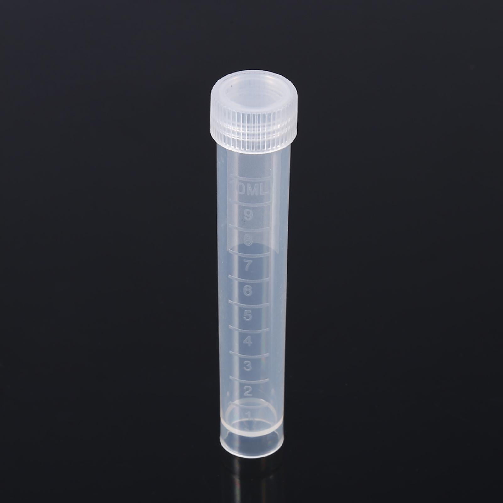 Octpeak Test Tube, Lab Tube,10pcs 10ml Plastic Frozen Test Tubes Vial