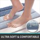thumbnail image 4 of Non-Slip Bath Mat, Extra Soft Bathroom Rug, Machine Washable, Water Absorbent, 50 x 80 cm, Gray, 4 of 4