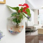 Yirtree Creative Acrylic Hanging Wall Mounted Fish Tank, Hanging Bowl For Water Plants, Wall Fish Bubble Tank, Hydroponic Air Plant Flower Pot, Mini Aquarium Planter, Home Decor