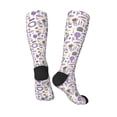 thumbnail image 5 of Lsque Lavender Flowers Printed Crew Socks Men's Women's LightWeight Thin Casual Calf Socks ,Knee High Socks,Cotton Socks, 5 of 9