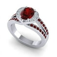 thumbnail image 2 of 2.35 T.C.W Wonderful Oval Cut Garnet Gemstone Wedding Ring for Ladies Solid 18K White Gold Size 9 by Diamond-Capitals, 2 of 8