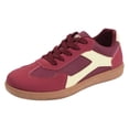thumbnail image 2 of NexTorq Womens Flat Shoes, Womens Walking Shoes, Shoes for Women Sneakers, Slip On Shoes Women, Women Classic Retro Fashion Sneakers Casual Walking Footwear Anti Slip Trainers, Deep Red, 8.5, 2 of 8