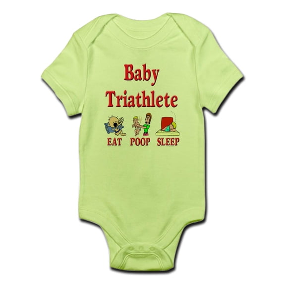 CafePress - Baby Triathlete 2 Infant Bodysuit - Baby Light Bodysuit