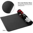 thumbnail image 4 of Red and Black Mouse Pad 35.4 X 15.7 Inch XXL White Red Rose Floral Print Full Desk Mousepad Extended Large Non-Slip Rubber Base Big Keyboard Mat with Stitched Edges for Gaming Office, 4 of 6
