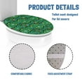 thumbnail image 5 of SEANATIVE Christmas Lights Toilet Seat Lid Cover Green Toilet Lid Dust Cover Elongated Toilet Seat Covers for Bathroom Universal Fit for Standard Oblong Round Lids Home Decor, 5 of 6
