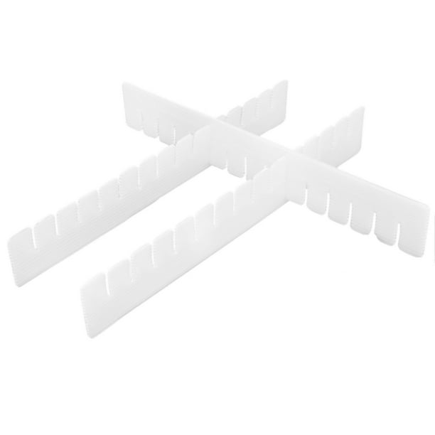 3pcs White Plastic Drawer Divider Closet Divide Board Tidy Organiser