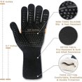 thumbnail image 2 of Gloves 800c Heat Resistant Grill Gloves Fireproof Barbecue Grilling Potholders Silicone Non-slip Barbeque, 2 of 5