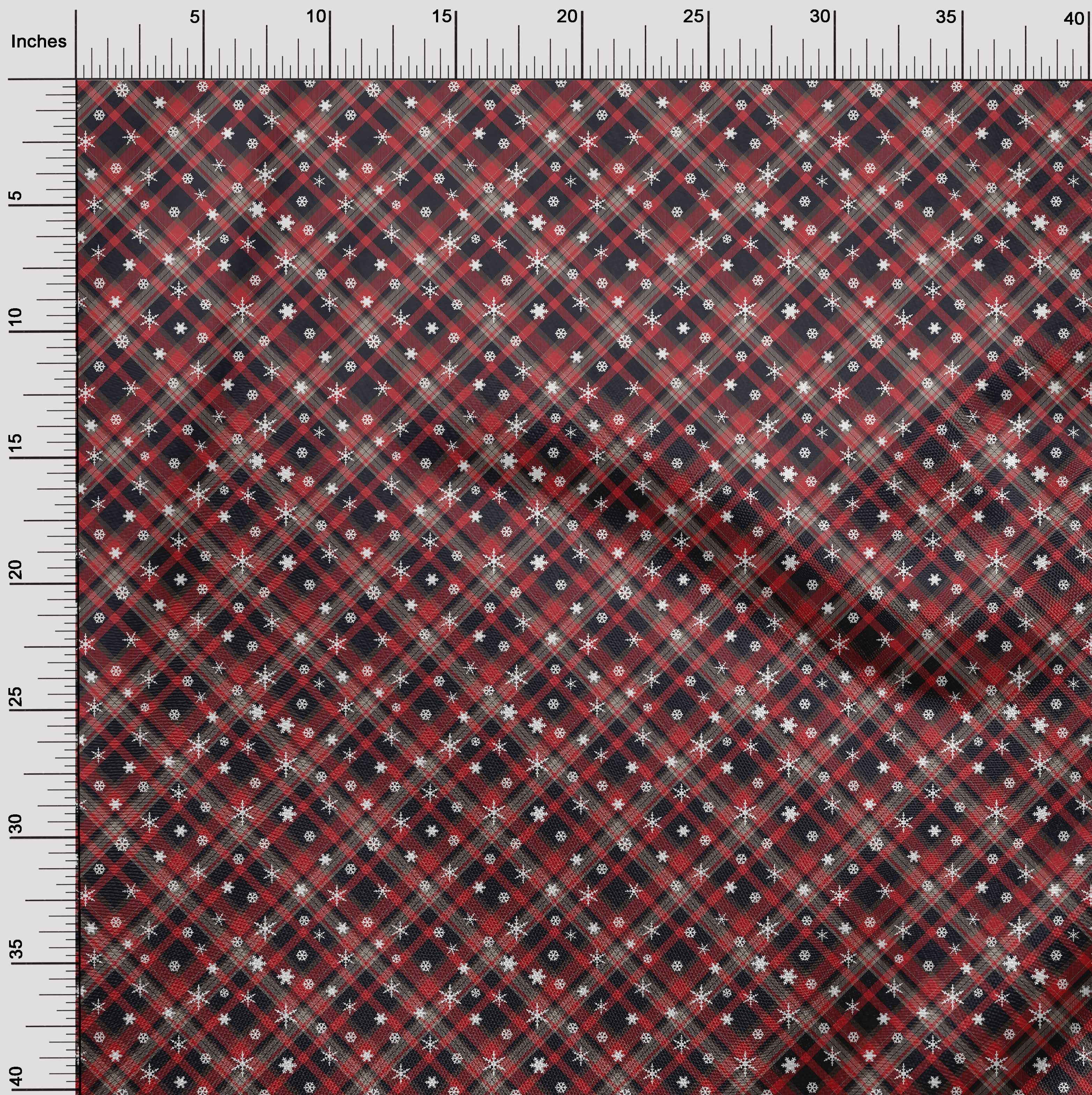 oneOone Cotton Jersey Red Fabric Christmas Dress Material Fabric Print Fabric By The Yard 58 Inch Wide