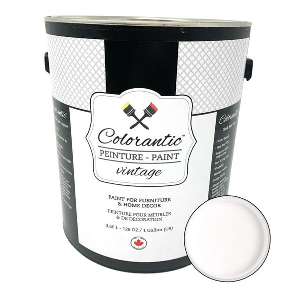Colorantic | WHITE GLAZE for Faux-Fini Stain Whitewashed Style - Fabric Paint Medium - Glitter Paint Additive Medium - Leather Paint (White - 128 oz)
