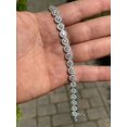 thumbnail image 3 of TAAPSEE JEWELS Cluster Men's Tennis Bracelet Round Cut White Cubic Zirconia 14K White Gold Finish, 3 of 3