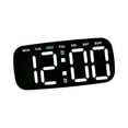 thumbnail image 4 of Reloj despertador digital, reloj de mesa con indicador de temperatura, calendario y brillo. Negro, 4 of 9