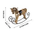 thumbnail image 3 of Distressed-style Wooden Rocking Horse Ornament -style Tabletop Decor Nostalgic Bookshelf Accessory Handcrafted Piece And Holiday Gift, Farmhouse Garden Home Office Desk Decor, 3 of 6