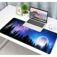 thumbnail image 4 of Full Moon Mouse Pad, Blue Starry Large Mouse Pads, Anti-Slip Rubber Base XXL Mouse Pad for Full Desk, 4 of 5