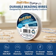 Soft Flex 21-Strand Fine Beading Wire, SFW, Satin Silver, 0.014” x 100ft