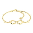 thumbnail image 1 of SERASAR 925 Sterling Silver Anklet "Infinity" with 18k Gold Plating, Gold, Including Gift box, 1 of 5