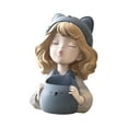 thumbnail image 4 of Estatua de niña, adorno de mesa, portalápices, cuenco para dulces, portalápices, llavero de entrada, escultura para entrada, estantería de oficina Azul, 4 of 10