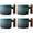 Gradient Blue, variant on ACDANC 4Pcs Espresso Cups Espresso Cups Set Of 4 Double Espresso Cups,Black