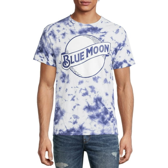 Blue Moon Men's & Big Men's Logo Tie Dye Short Sleeve Graphic T-Shirt, Size S-3XL