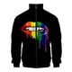 thumbnail image 3 of Chaqueta informal de manga larga con cremallera y cuello alto en 3D para hombre y mujer, con bandera del arcoíris, para lesbianas y gays, moda LGBT, 3 of 5