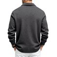 thumbnail image 6 of JULMCOMO Jacket for Men Collared Long Sleeve Snap Down Casual Shirt Jacket Loose Fit Work Daily Winter Shacket with Chest Pockets Dark Gray S, 6 of 8