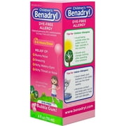 2 Pack - Childrens Dye-Free Allergy Liquid, Bubble Gum 4 oz
