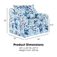 thumbnail image 2 of Pemberly Row Polyester Fabric Swivel Chair in Blue and White, 2 of 5