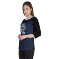 thumbnail image 4 of Inkmeso Women Raglan 3/4 sleeves Tshirt&nbsp;You Can Stop Asking When We're Having A Baby Now Pregnancy News Graphic Top, 4 of 9