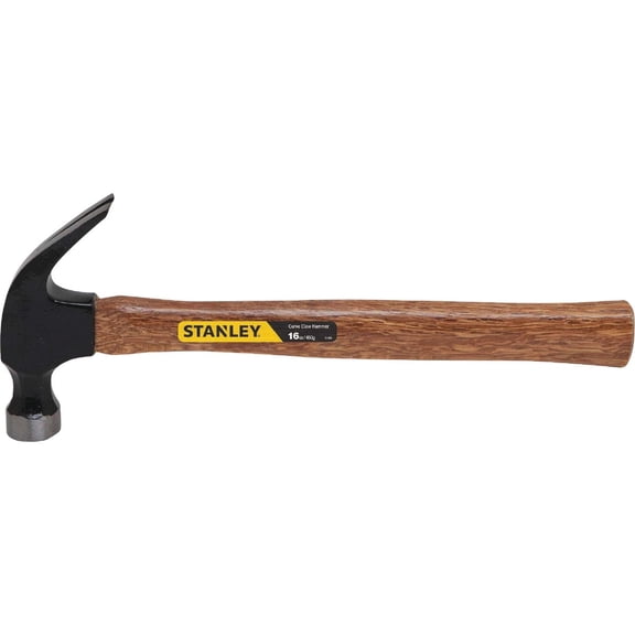 3 Pack Stanley 51-616 16-oz Curved Claw Nailing Hammer - 13-1/4" Straight Wood Handle