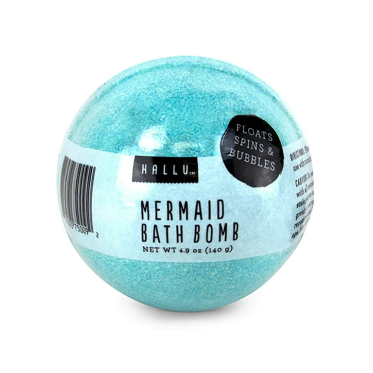 Hallu Mermaid Bath Bomb, Citrus, Peony & Amber Scent 