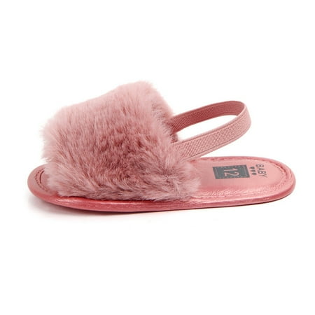 Naot Walking Sandals - Baby Plush Slide Sandal Shoes Soft Sole Shoes Infant Girls First Walkers Anti-slip Walking Shoes