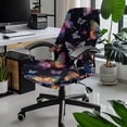 thumbnail image 2 of Renewold Butterfly Colorful Office Chair Cover Stretchable Desk Chair Protector Non-slip Anti-dust Computer Office Chair Slipcover Washable Desk Chair Cover with Elastic Bottom, L, 2 of 7