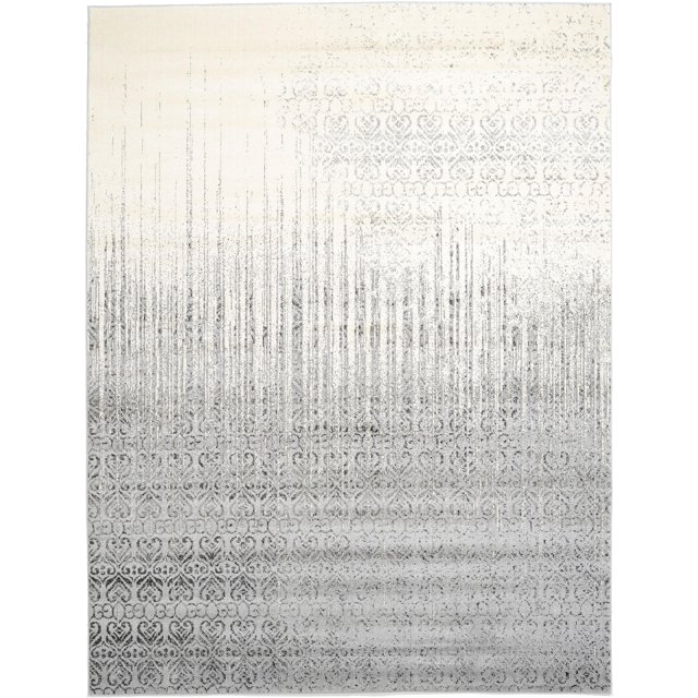 Unique Loom Del Mar Collection Contemporary Transitional Area Rug, 9' x 12', Gray/Ivory