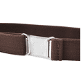 thumbnail image 5 of Buyless Fashion Kids Toddlers Baby Adjustable Elastic Stretch Belt with Silver Buckle - 5101-Brown, 5 of 8