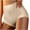 Beige, variant on Diufon Women's High Waist Panties Full Coverage Lace Underwear Soft Breathable Stretch Solid Color Briefs