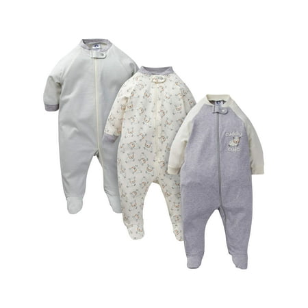 

Gerber Baby Boy or Girl Gender Neutral Organic Pajamas Zip Up Sleep N Play Sleepers 3-Pack
