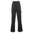 thumbnail image 6 of Sngxgn Capri Pants for Women Casual High Waist Solid Loose Long Straight Pants(Black,M), 6 of 8