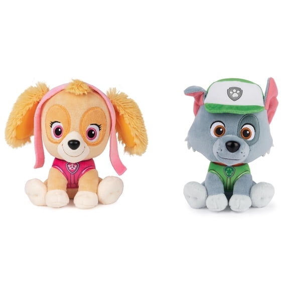Gund Paw Patrol Plush Bundle of 2, 6 inch Skye and Rocky Officially Licensed