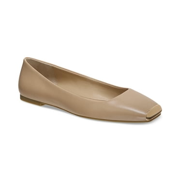 Alfani Womens Neptoon Square-Toe Fla Nude Smooth 10M