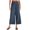 Dark Blue, variant on pstuiky Wide Leg Pants Woman, Cotton and Linen Solid Color Loose Long Linen Pants Trousers with Zipper Basic Womens Dress Pants Beige L