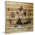 thumbnail image 3 of "White Leghorn" Painting Print on Natural Pine Wood, 3 of 7