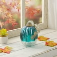 thumbnail image 3 of Glitzhome Handblown Crackle Glass Pumpkin Table Accent, 3 of 5