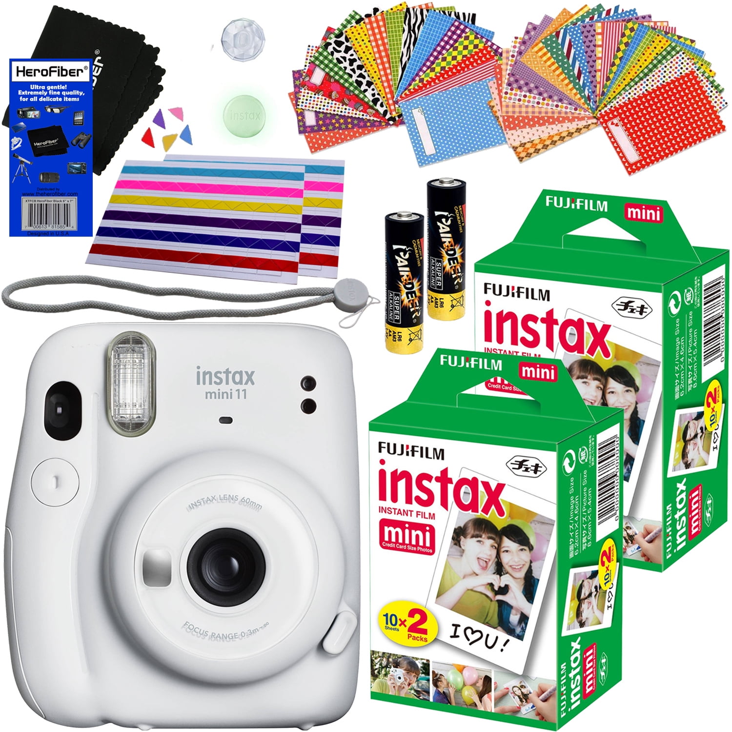 Fujifilm Instax Mini 11 Instant Camera (Ice White) + 2 ...