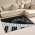 thumbnail image 2 of Dreamtimes Lightweight Soft Area Rugs 31x20 Inch, Background with Music Notes Floor Mat Doormat for for Rooms Entrance Hardwood Floor Living Room 2'7" x 1'8"） Nursery Rugs, 2 of 6