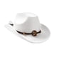 thumbnail image 5 of Sombrero de vaquera clásico de ala grande para disfraz de fiesta, senderismo y acampada. Blanco, 5 of 9