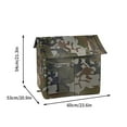 thumbnail image 1 of Maison d'Hiver pour Chat Errant Extérieur Abri Pliable, Éponge Isolée en PVC Chaude pour Animaux de Compagnie, Boîte de Porche Imperméable et Pare-Soleil, 1 of 2