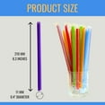 thumbnail image 4 of KKFEN-200 Pack Jumbo Plastic Straws by 11mm Extra Wide, 210mm Long Individually Wrapped Smoothie Straws for Milkshakes, Boba Tea, Iced Coffee BPA-Free, Disposable & Reusable Large Drinking Straws, 4 of 4