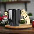 thumbnail image 1 of Taza de café tipo revólver. Taza de cerámica original y moderna para hombre. Taza de café y té de cerámica con asa en forma de revólver para hombre, 1 of 5