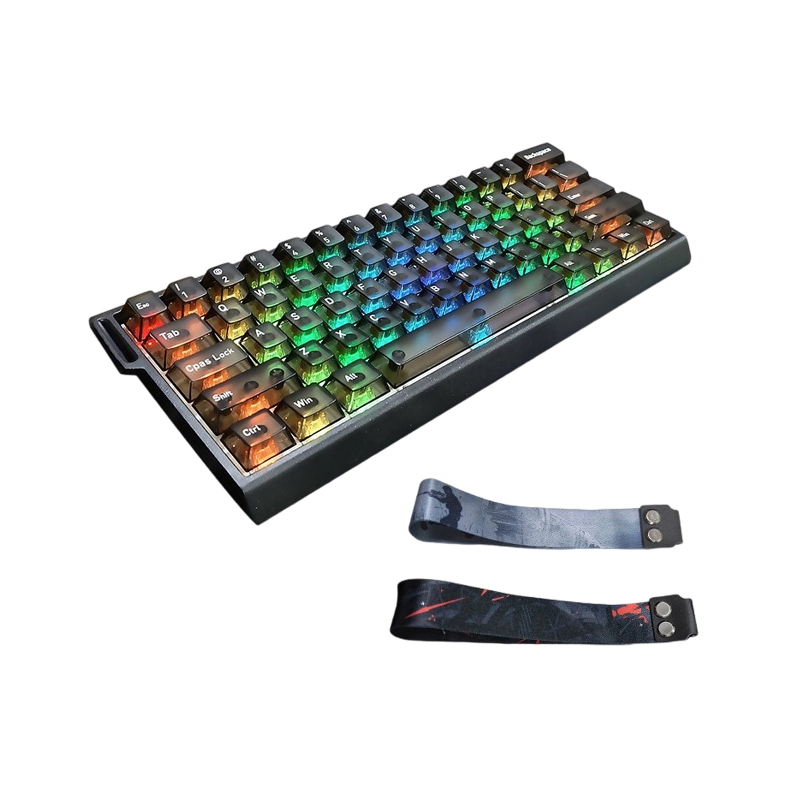 Aluminum 61Key Gaming Keyboards Rapidly Switches Space Saving RGBs Illuminations